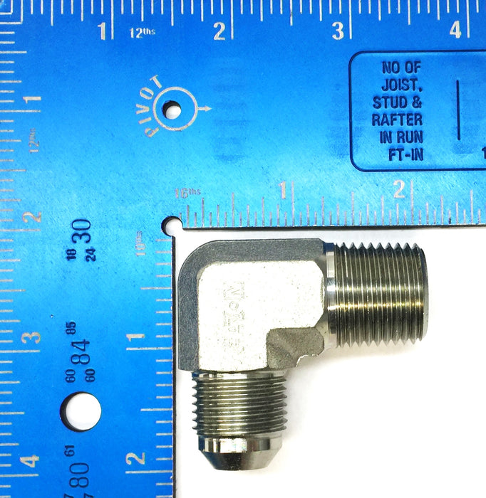 Eaton 90-Degree 2-1/2"x 3/4" to Male Hose Connector GG310-NP-08-08S NOS