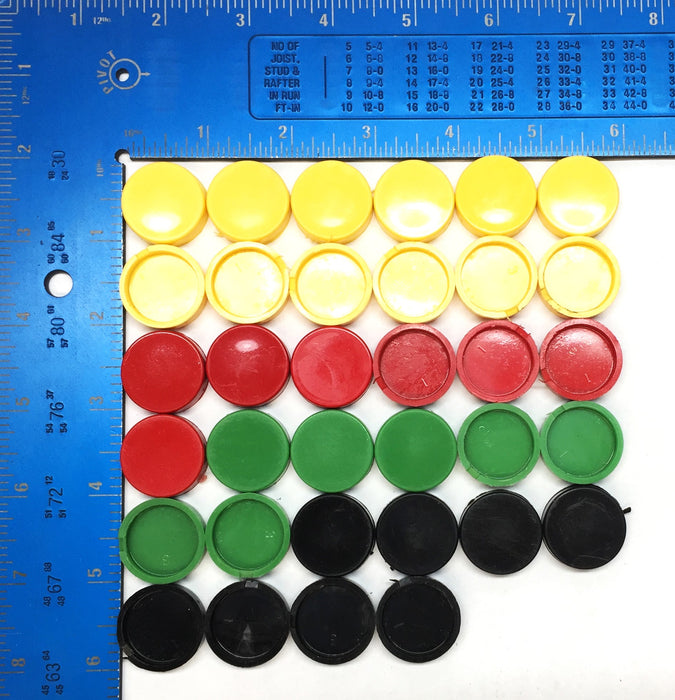 Unbranded 25mm Diameter x 6.30mm Plastic Button Cover Assortment [Lot of 34] NOS