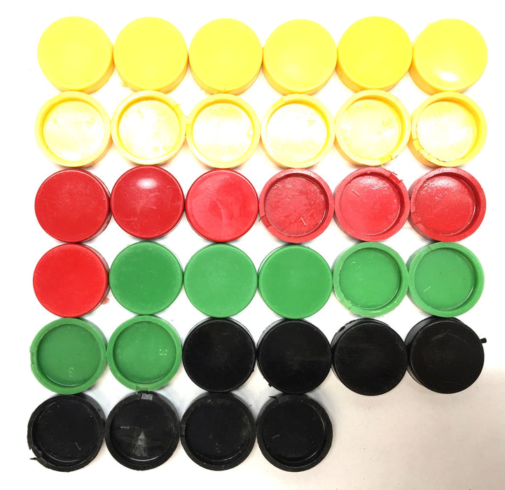 Unbranded 25mm Diameter x 6.30mm Plastic Button Cover Assortment [Lot of 34] NOS