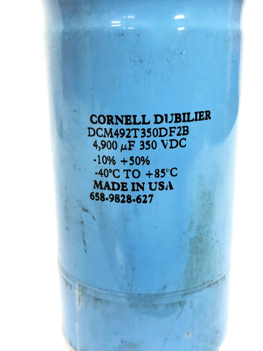 Cornell Dubilier 4900UF 350VDC -10+50% -40 to 85C Capacitor DCM492T350DF2B USED