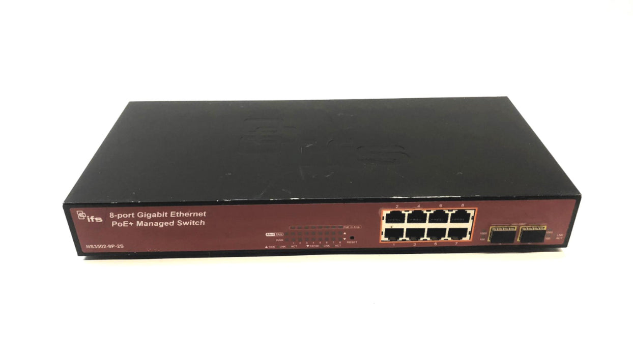Interlogix 8-Port Gigabit Ethernet PoE Managed Switch NS3502-8P-2S USED