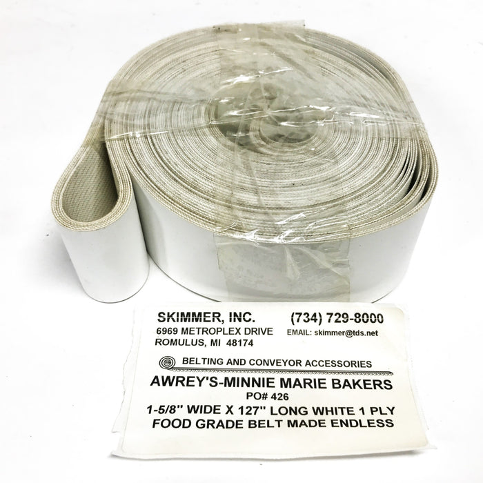 MOR Industries 1.63 Food Grade Polyester Conveyor Belt 1AR3-OW-SP [Lot of 2] NOS