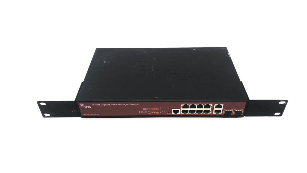 Interlogix 8-Port Gigabit PoE+ Managed Switch (Powers on!) NS3502-8P-2T-2S USED
