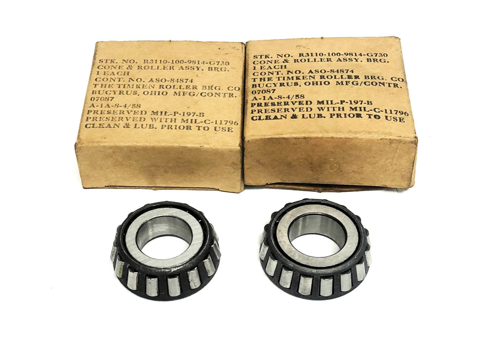 Timken Tapered Roller Bearing Cone 07087 [Lot of 2] NOS