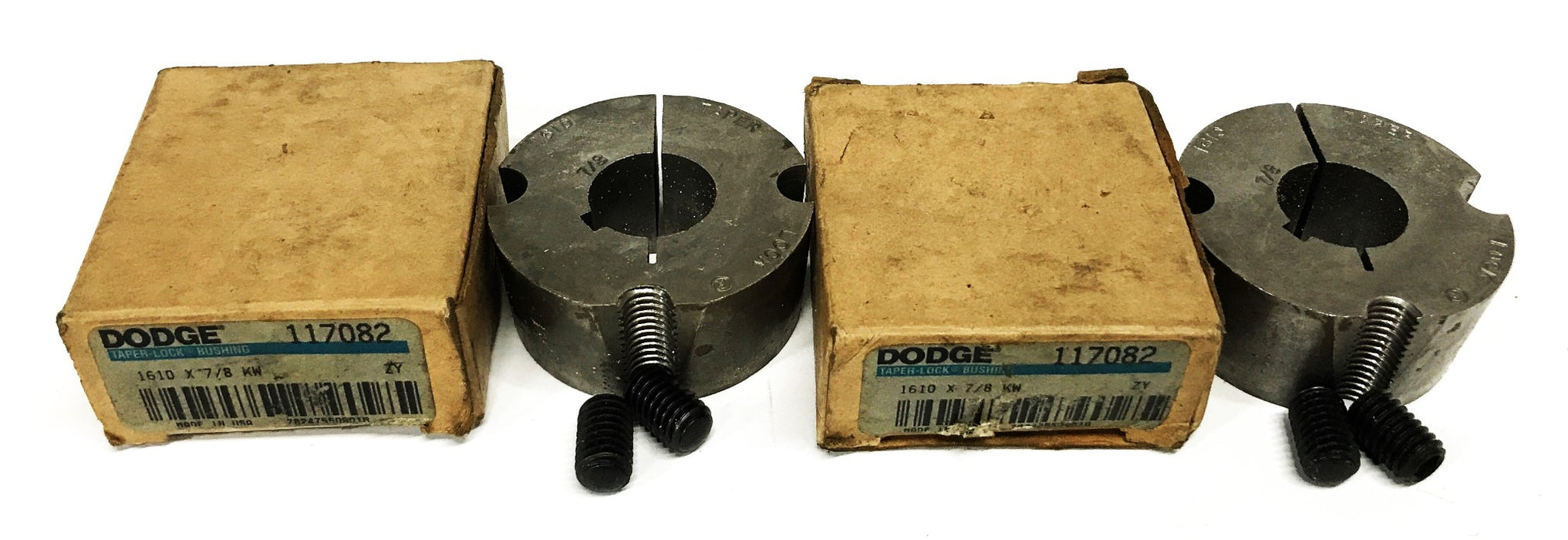 Dodge 1610X7/8 KW Split Taper-Lock Bushing 117082 [Lot of 2] NOS