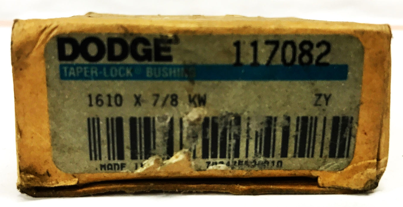 Dodge 1610X7/8 KW Split Taper-Lock Bushing 117082 [Lot of 2] NOS