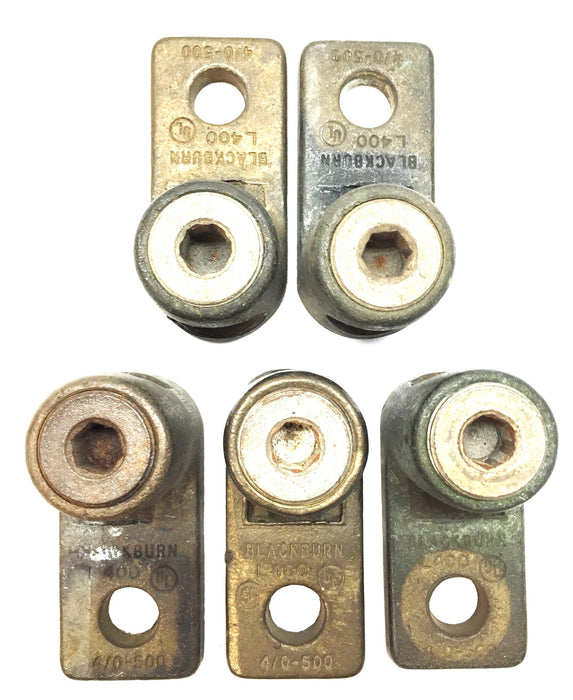 Blackburn Terminal Lug Connector 4/0-500 Wire Size L400 [Lot of 5] USED
