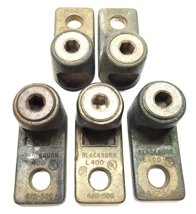 Blackburn Terminal Lug Connector 4/0-500 Wire Size L400 [Lot of 5] USED
