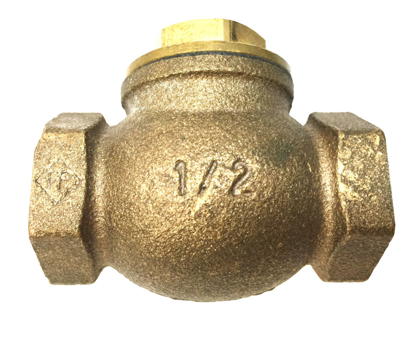 FP 1/2" Brass Female Swing Check Valve PN16 NOS