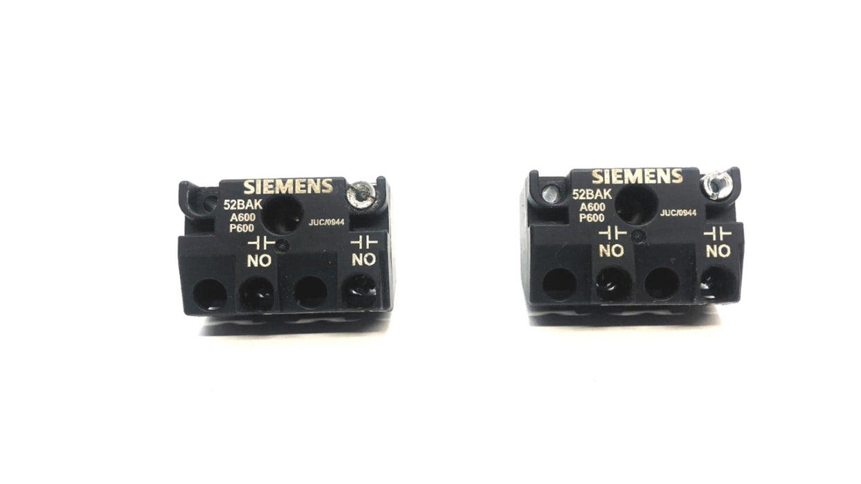 Siemens Contact Block 52BAK A600/P600 [Lot of 2] NOS