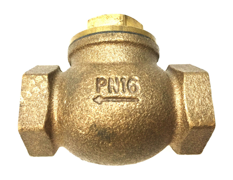 FP 1/2" Brass Female Swing Check Valve PN16 NOS