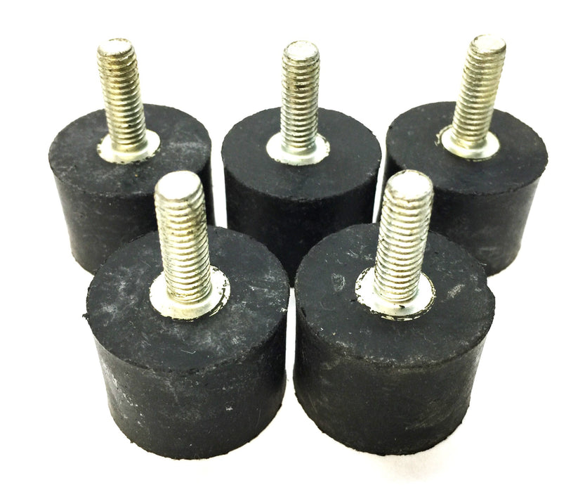 Unbranded 1"x 3/4" Large Black Rubber Bumper CR1-23B [Lot of 5] NOS