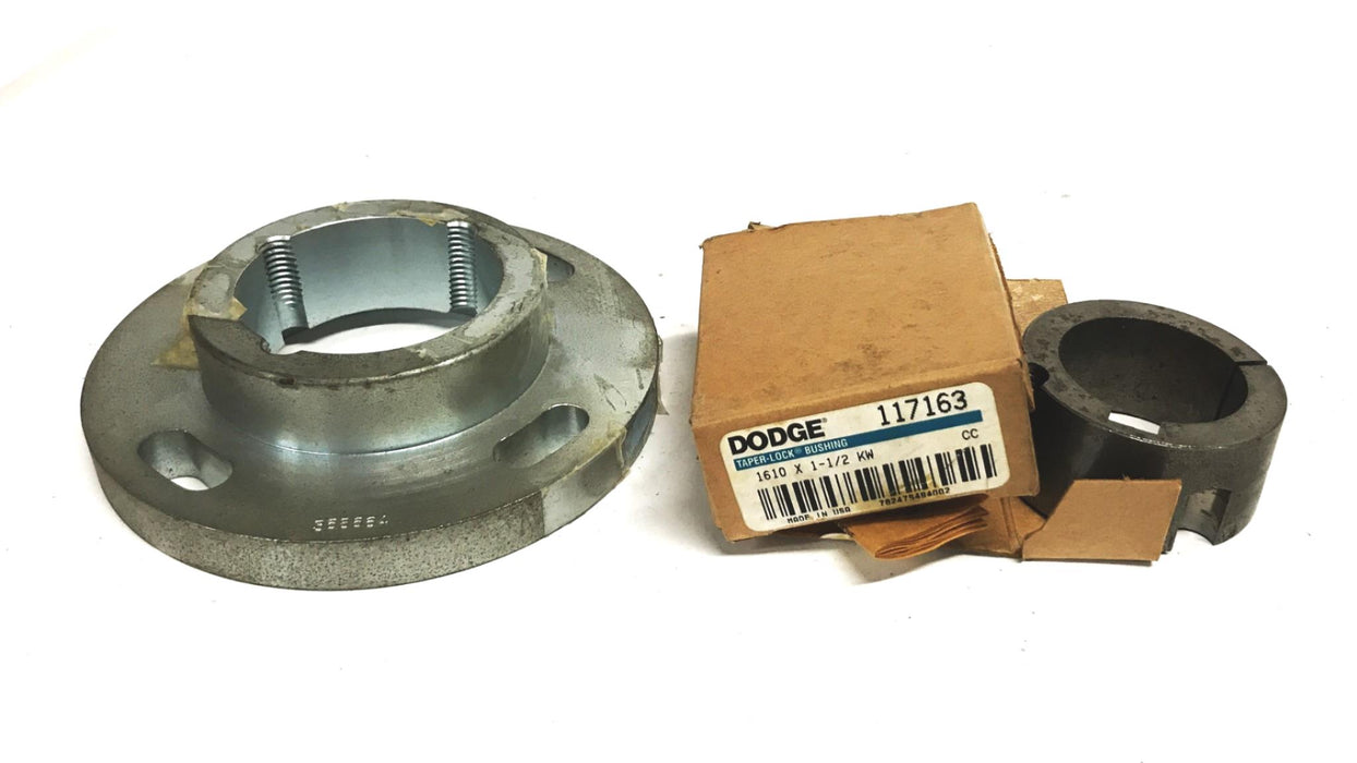 Dodge Flanged Bushing and Taper Lock 368664/117163 NOS