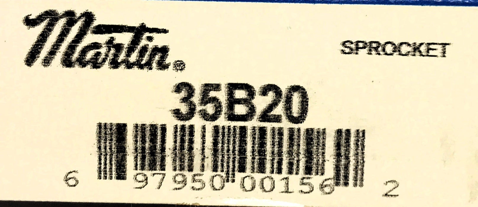 Martin 1/2" Bore Roller Chain Sprocket 35B20 NOS
