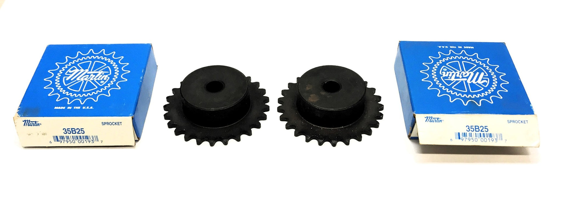 Martin 1/2" Bore Roller Chain Sprocket 35B25 [Lot of 2] NOS