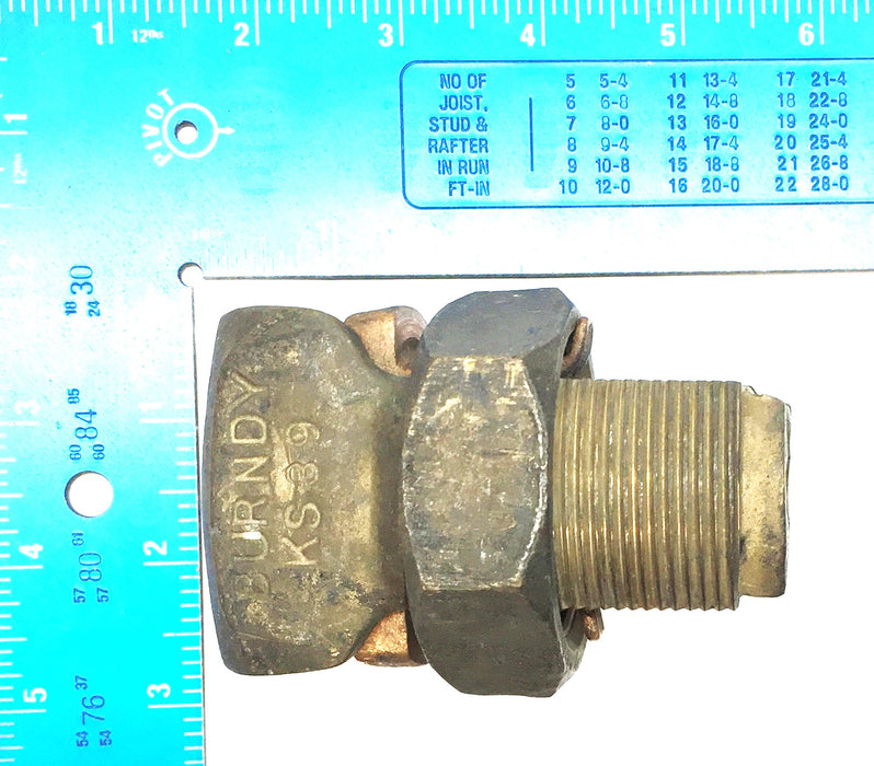 Burndy Copper Split-Bolt Connector KS39 (750MCM) USED
