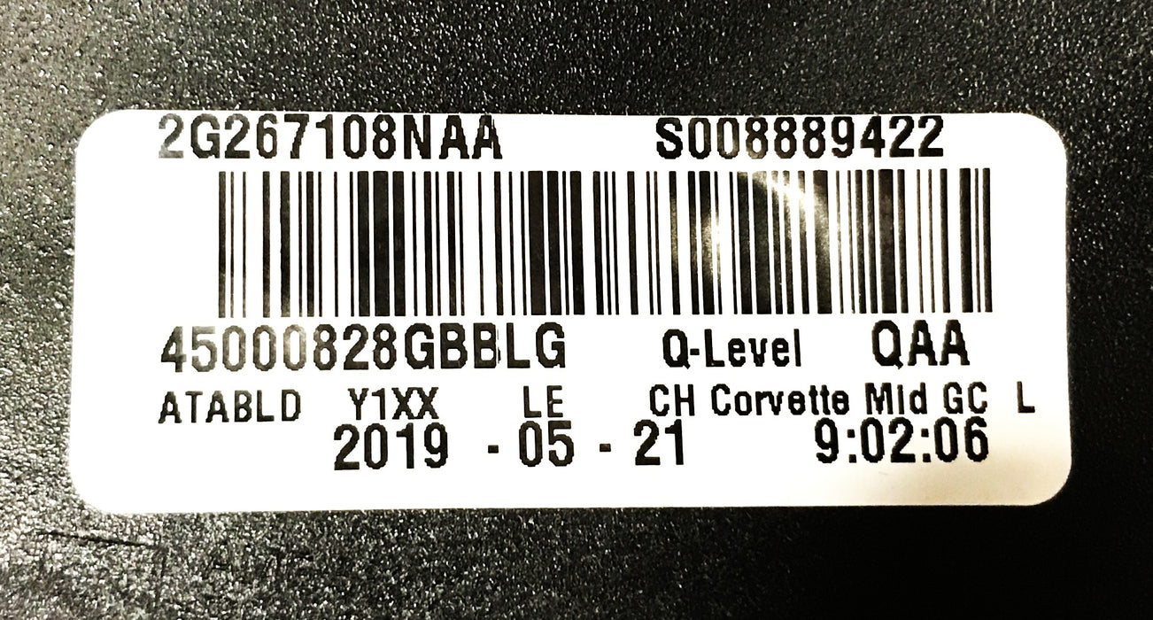ACDelco Corvette 2019 Black Suede Dash Air Vent Panel 84598298 NOS