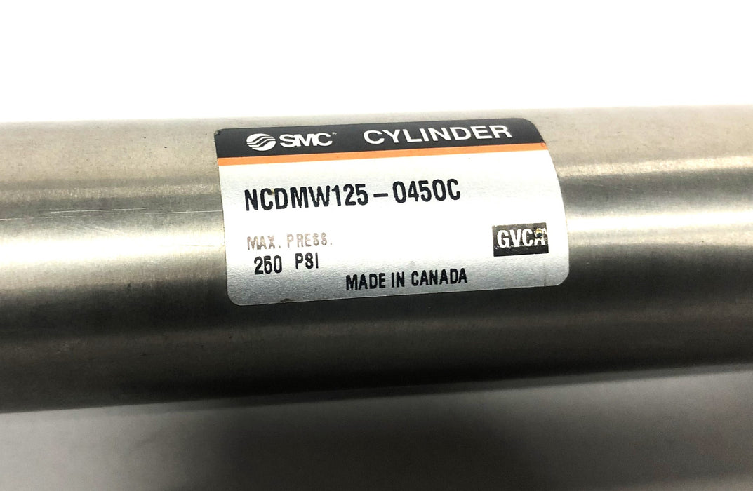 SMC Max Pressure 250PSI Cylinder NCDMW125-0450C NOS