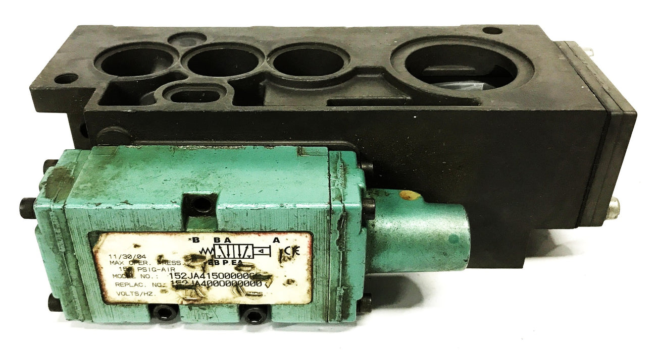 Numatic Air Pilot Solenoid Valve with Manifest Coil 152JA415O-000000 USED