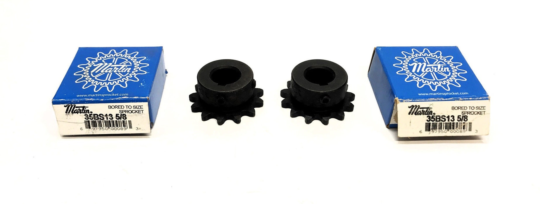 Martin 5/8" Bore Roller Chain Sprocket W/ Keyway 35BS13 5/8 [Lot of 2] NOS