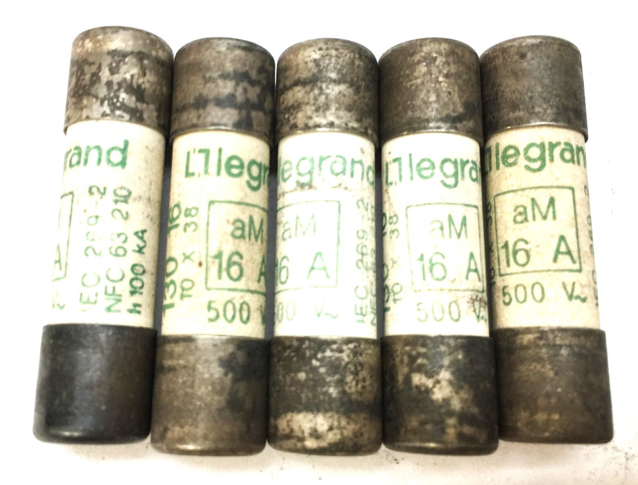 Legrand 16A/500V Fuse 13016 (Lot of 5) NOS