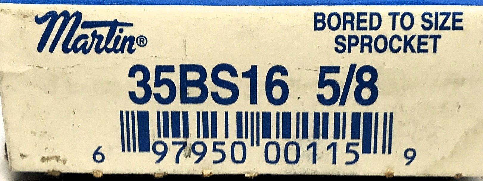 Martin 5/8" Bore Roller Chain Sprocket W/ Keyway 35BS16 5/8 [Lot of 2] NOS