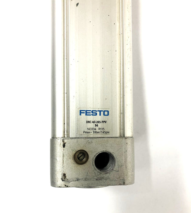 Festo 163334 R115 pmax.10bar/145psi Cylinder DNC-40-265-PPV USED