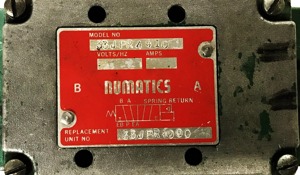 Numatics 4-Way Pneumatic Valve 33JPR4410 USED