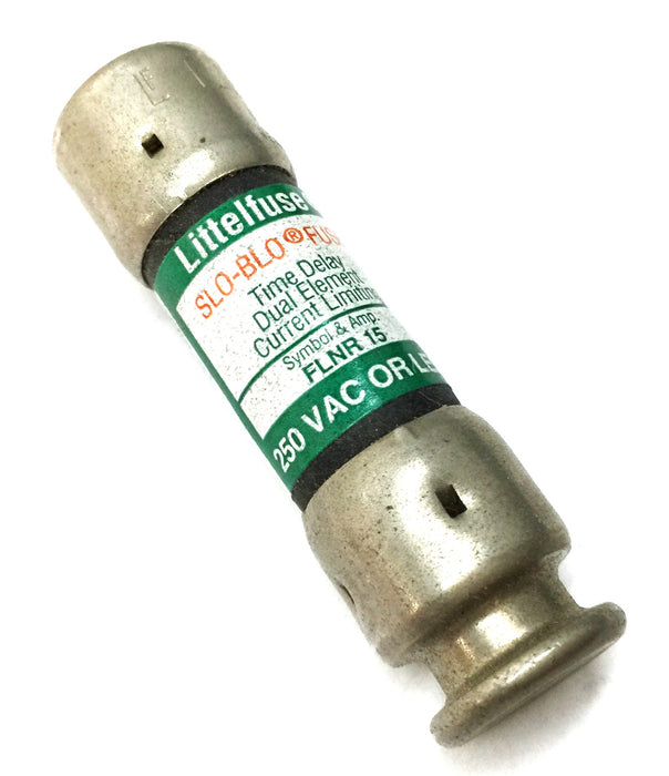 Littelfuse SLO-BLO Time-Delay Dual Element Fuse FLNR-15 (Lot of 4) NOS