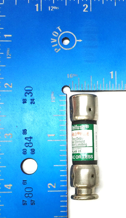 Littelfuse SLO-BLO Time-Delay Dual Element Fuse FLNR-15 (Lot of 4) NOS