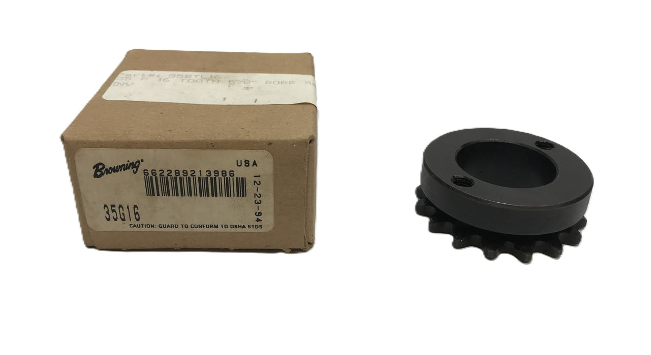 Browning Bushed Bore Roller Chain Sprocket 35G16 NOS