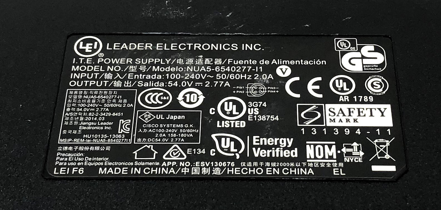 Leader Electronics Power Supply Adapter (Untested) NUA5-6540277-I1 USED