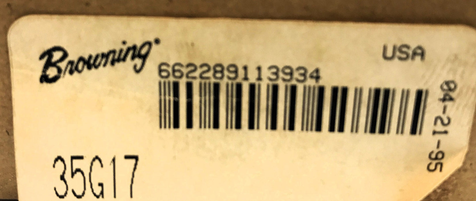 Browning Bushed Bore Roller Chain Sprocket 35G17 NOS