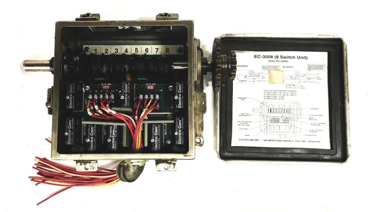 Electro-Cam Cam Limit Switch EC-3408-10-ADO  USED
