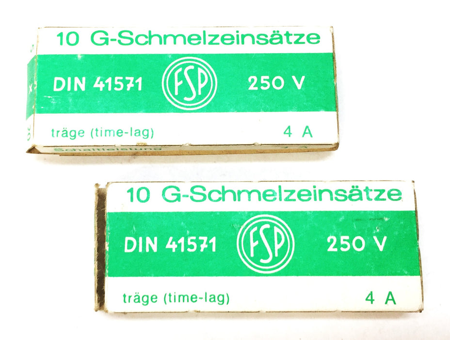 G-Schmeizeinsatze 250V Miniature Fuse Pack (10pcs) DIN 41571 [Lot of 2] NOS