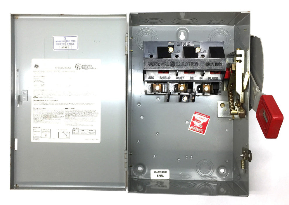 GE/General Electric 30 Amp 600VAC/250VDC Safety Switch TH3361 USED