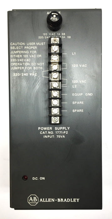 Allen-Bradley 220/240VAC Power Supply Unit 1771-P2 USED