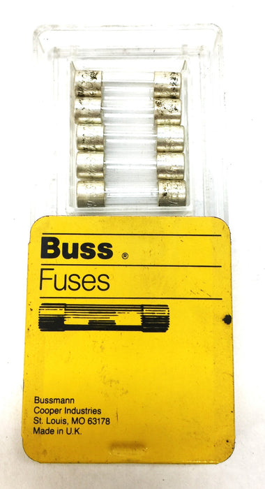 Bussmann 250V Miniature Fuse Pack (5pcs) GMA 100mA [Lot of 4] NOS