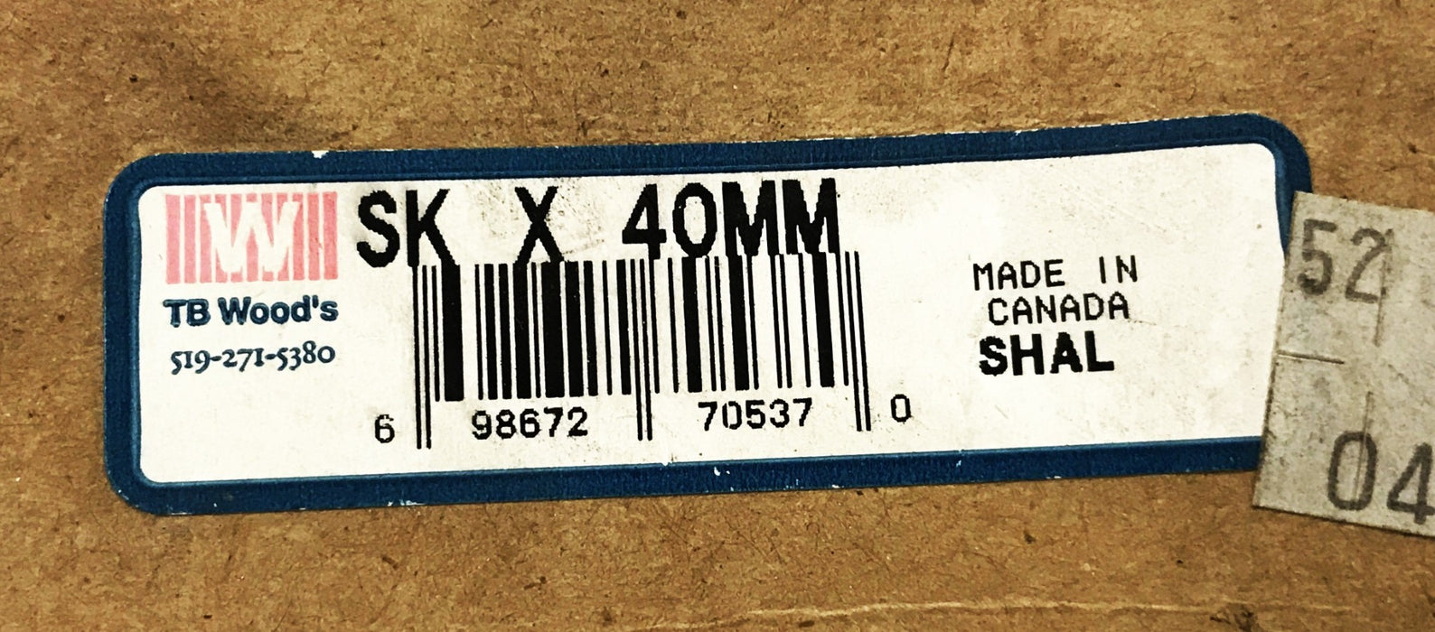 TB Woods 40mm Quick Disconnect Bushing SKX40MM NOS