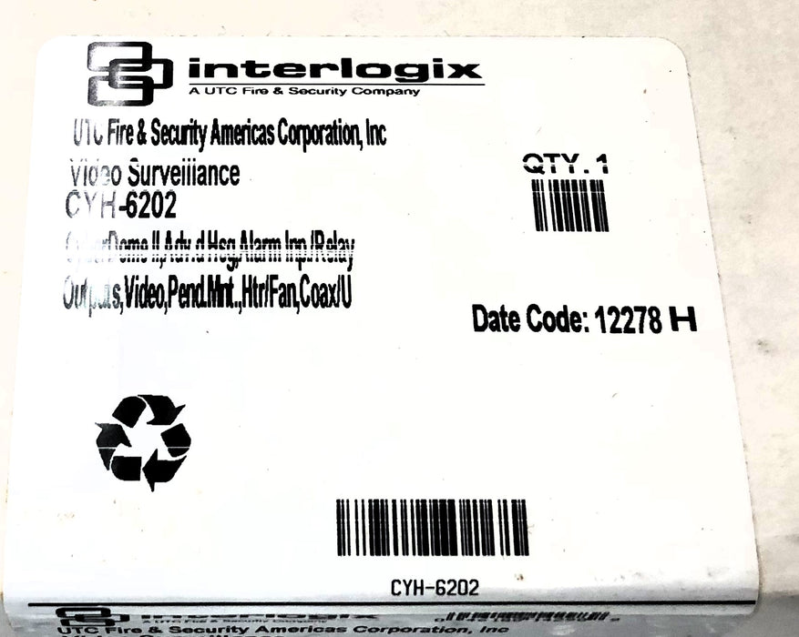 Interlogix Cyber Dome II Mount Housing CYH-5202 NOS