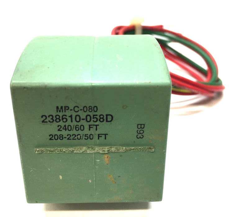 Asco 240/60 FT 208-220/50 FT Solenoid Coil 238610-058D (MP-C-080) USED