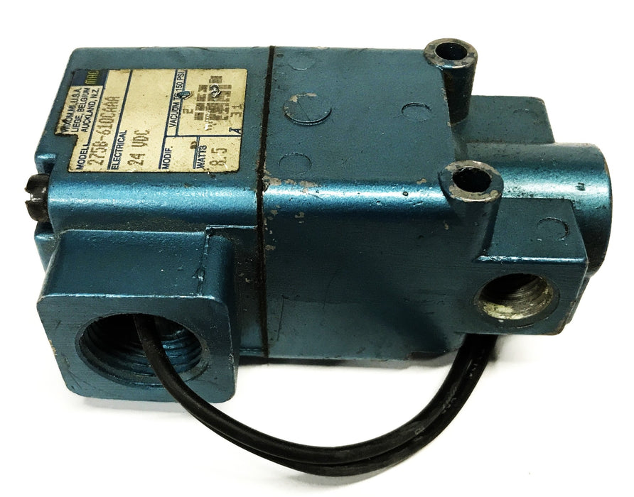 MAC Valves Inc. Single Direct Solenoid Poppet Valve 2758-610CAAA USED