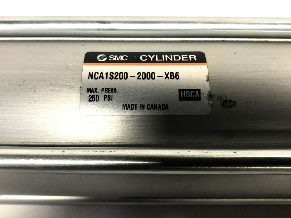 SMC Max Pressure 250psi HSCA Cylinder NCA1S200-2000-XB6 NOS
