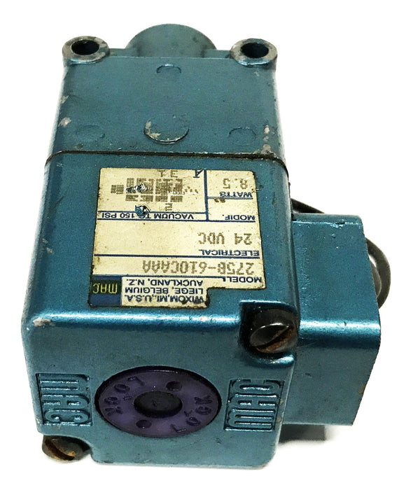 MAC Valves Inc. Single Direct Solenoid Poppet Valve 2758-610CAAA USED