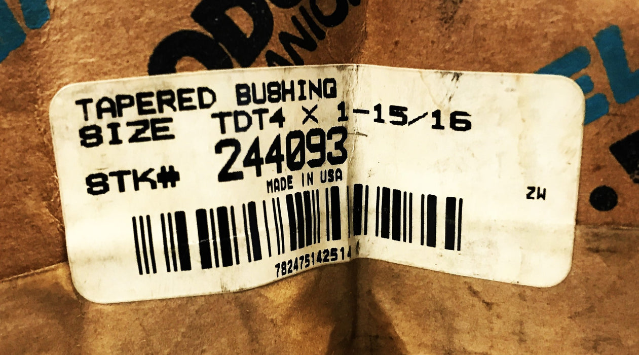 Dodge TDT4 X 1-15/16 inch Split Taper Bushing Kit 244093  NOS