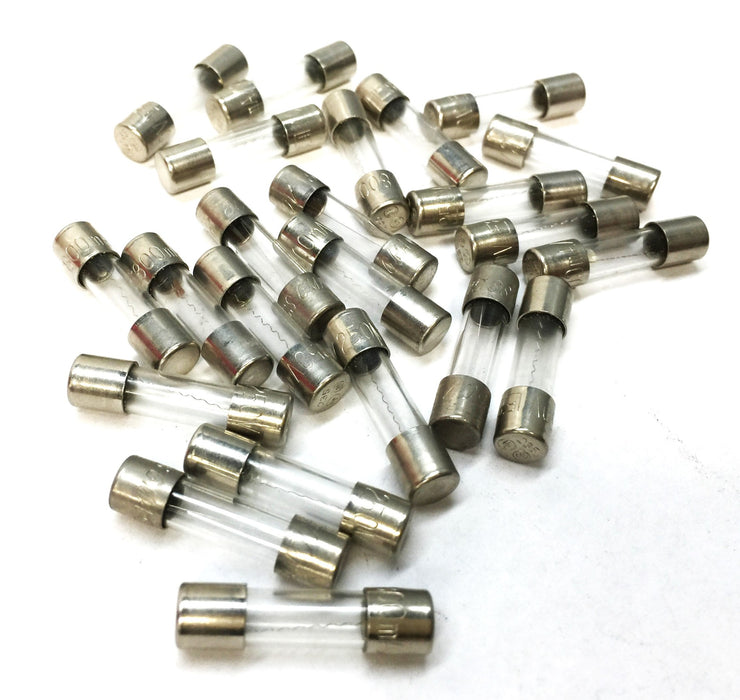 Bussmann GMA 800mA/250V Miniature Glass Fuse 235 [Lot of 24] NOS