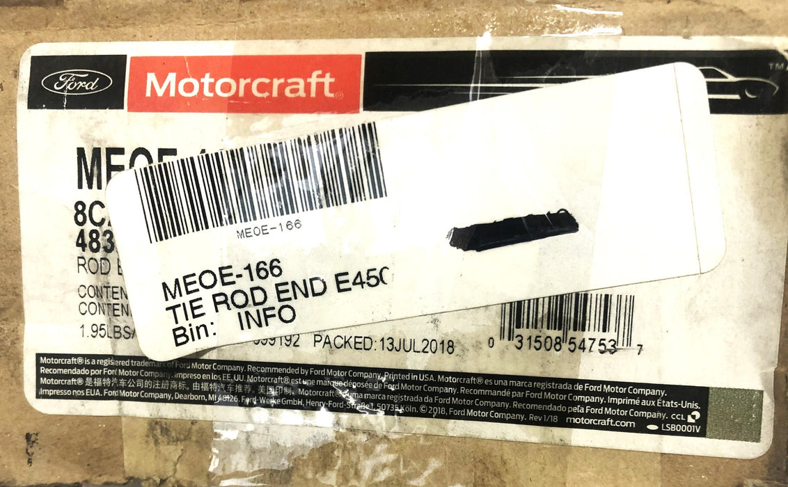 Ford Motorcraft Tie Rod End MEOE-166 (8C2Z-3A131-C) NOS
