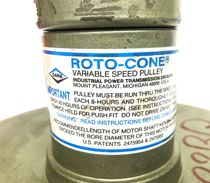 DANA Roto-Cone Variable Speed Pulley 2475954/2475955 NOS