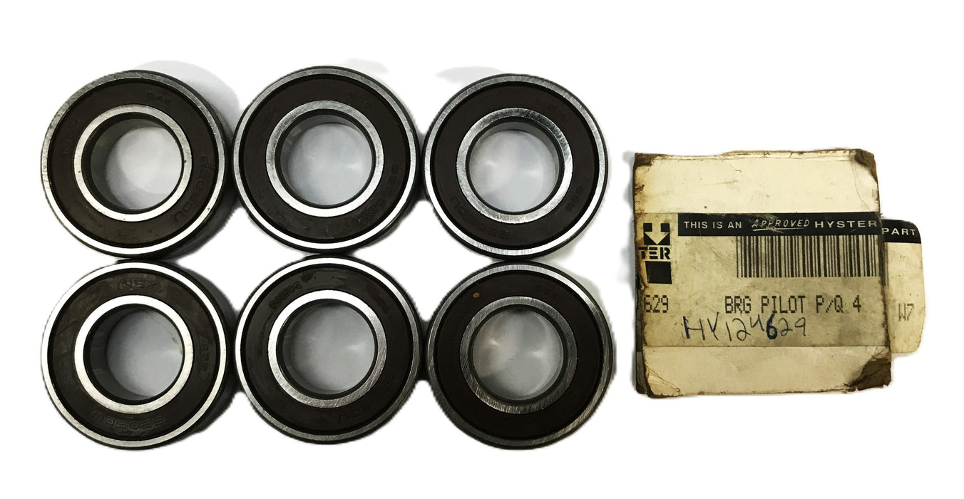 Hyster Forklift Single Seal Ball Bearing HY124629 [Lot of 6] NOS