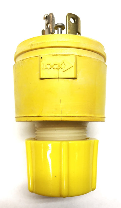 Turnex 20A/250V 10A/600V Watertight Male Twist-Lock Receptacle NOS